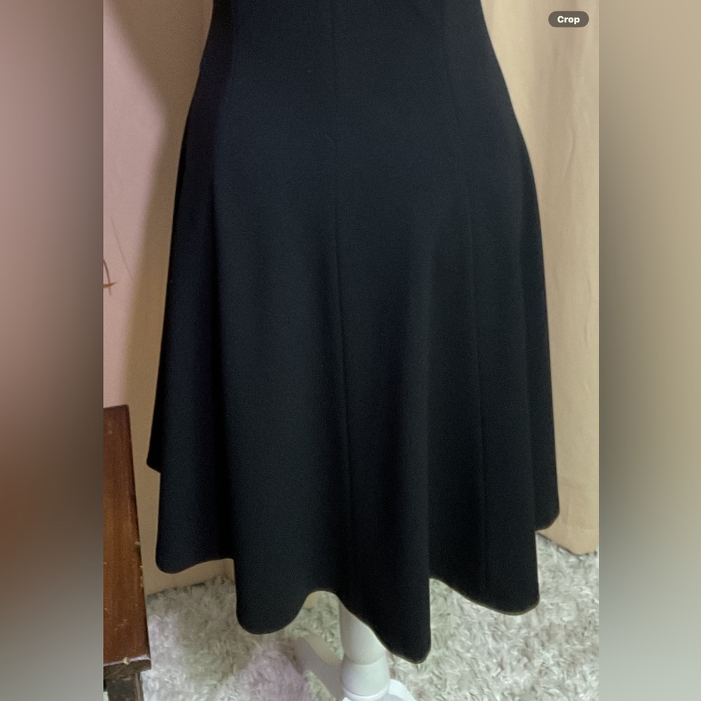 Calvin Klein Scuba Crepe A Line Logo Zip Dress - Picture 11 of 14